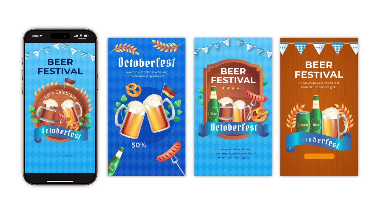 Oktoberfest Party Vibes Instagram Story Pack