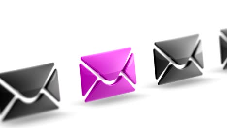 e-mail icon. looping footage has 4k resolution.