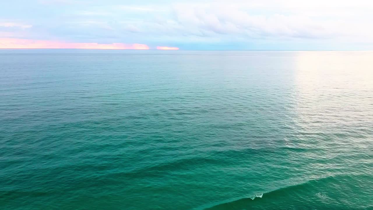 Drone footage of sunrise at Jupiter Beach, FL