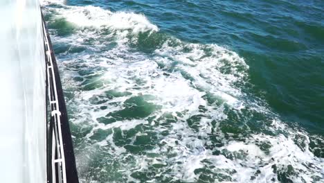 sea waves recorded from a boat