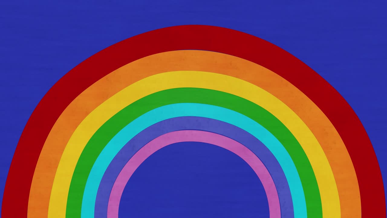 animación de arco iris pintado