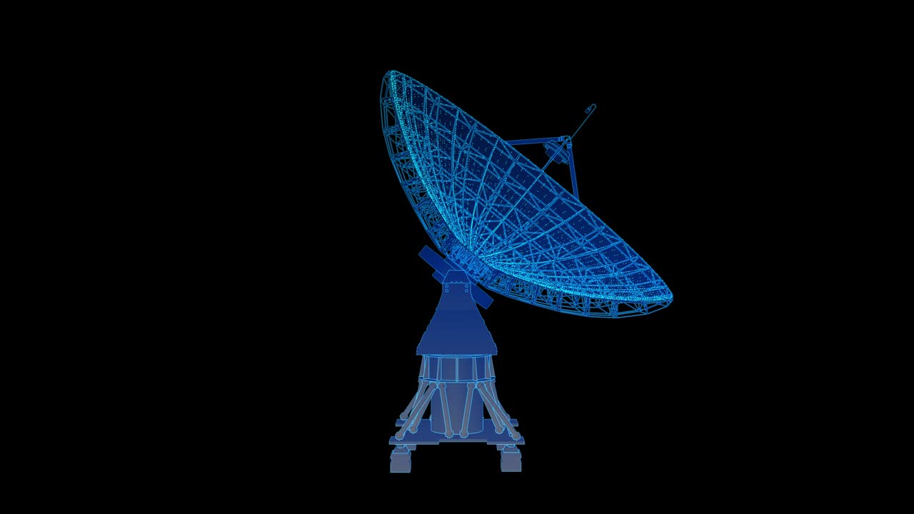 3d 일러스트레이션 hud 디자인 스캐닝 위성 애니메이션