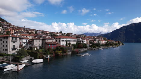 a picturesque town on the shores of como lake, italy