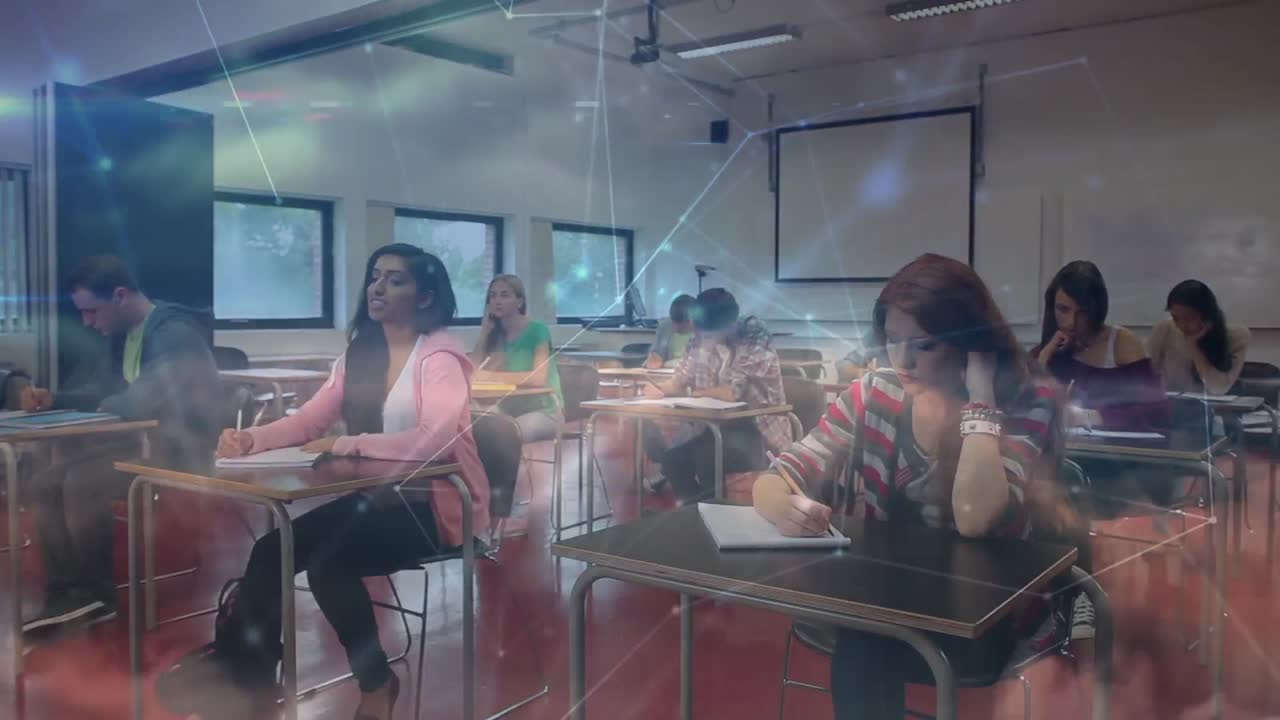 animación de la red de conexiones sobre el aprendizaje de los estudiantes