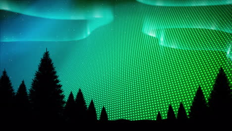 animation of fir trees over spots