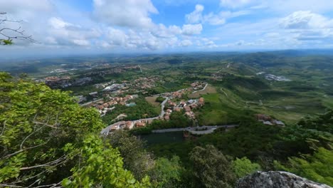 wide angle view from mount titan in san marino