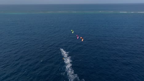 kiteboarding in the ocean