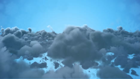 animation of clouds moving in fast motion on seamless loop