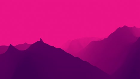 paisaje montañoso abstracto en magenta y púrpura