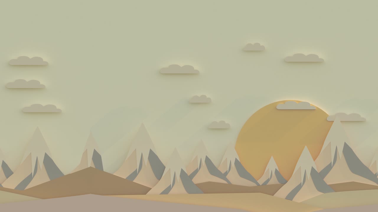 3d 그래픽 배경의 루프 움직임, 크리스마스와 새해를위한 일러스트레이션 종이 절단