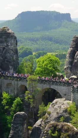 bastei bridge, saxon switzerland national park, germany