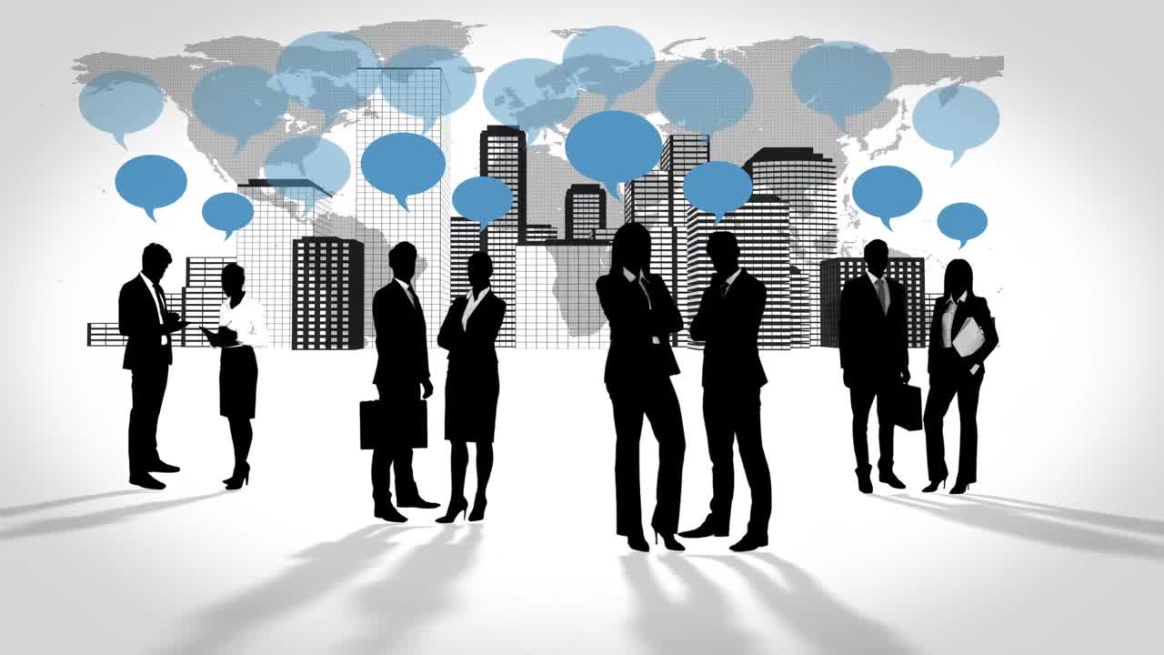 사업가들의 검은 실루