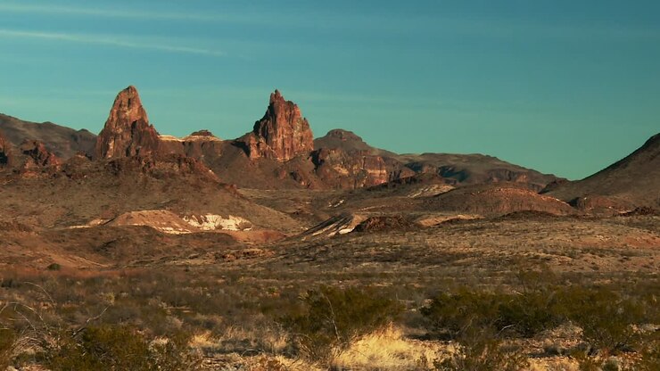 Natural Landscape With Scenic Rock Formations At Big Bend National Park In West Texas, Bordering Mexico