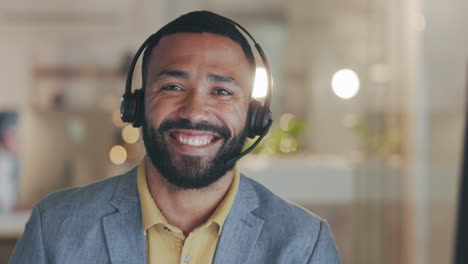 Mann,-Callcenter-Und-Büro-Mit-Gesicht