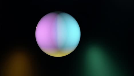 esfera abstracta que brilla en la oscuridad