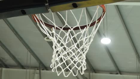 in basketball training, the ball is thrown into the basket