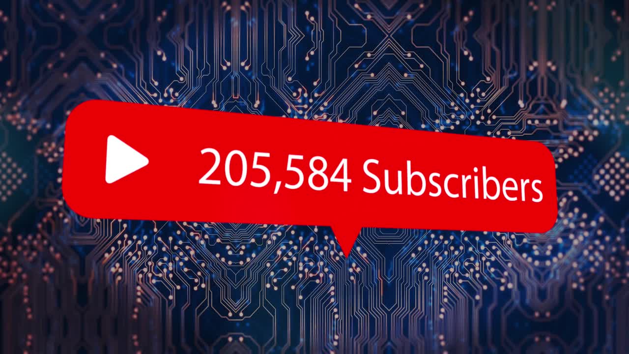 animación de los iconos de las redes sociales sobre el zócalo del procesador