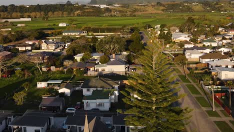 neighborhood at king street during sunset in opotiki, new zealand