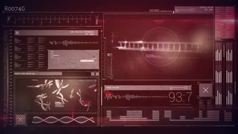 animation of digital data processing over screens