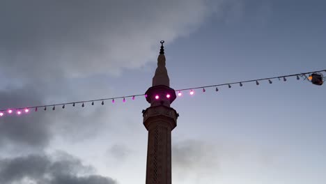 a view of a high tower, close up shot, trucking shot, low angle shot