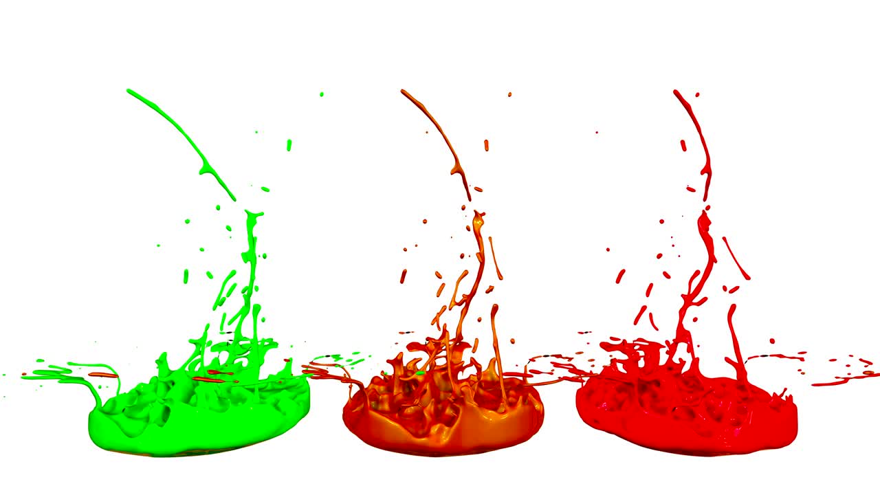 3d 페인트는  바탕에 4k에서 춤을 추고, 음악을 재생하는 음악 스피커에 잉크 스프레이를 시레이션합니다. 초고품질의 밝은 배경으로 아름다운 스프레이.