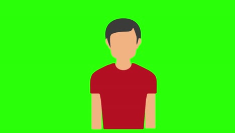 pantalla verde, avatar, niño