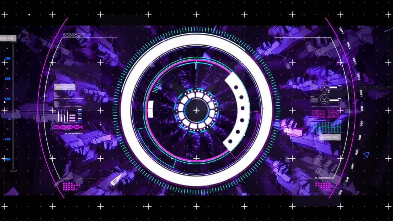 원형 스캐너의 애니메이션과 인터페이스의 데이터 처리