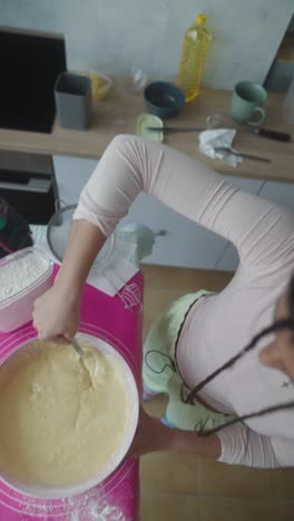 woman baking at home