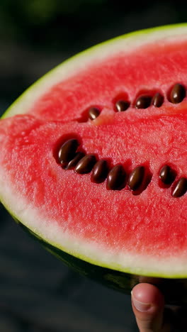close-up of a watermelon slice