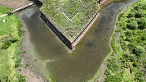 Luftaufnahme-Von-Fort-Pike-Am-Lake-Catherine