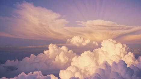 panorama dramático de nubes al atardecer o al amanecer