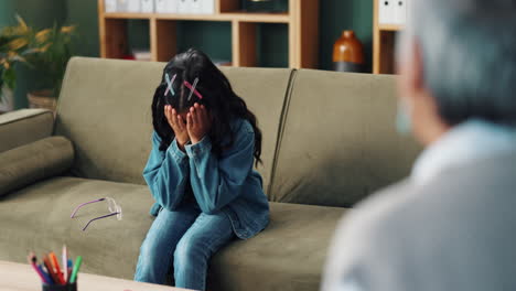 child undergoing therapy with a psychologist