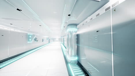 futuristic sci-fi corridor