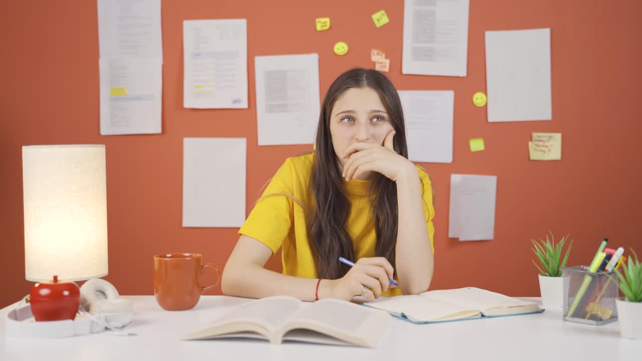 una niña preocupada y ansiosa.