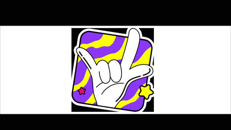 cute cartoon hand gesture sticker