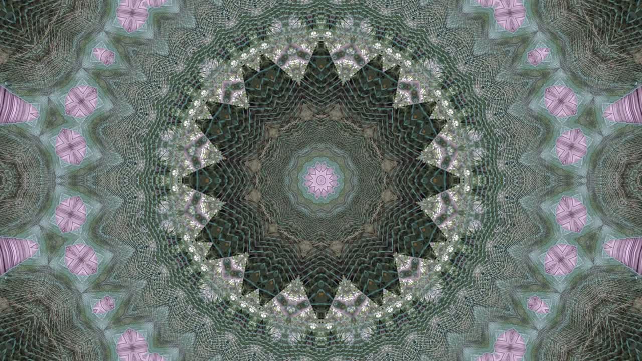 fondo circular abstracto de verde en 4k