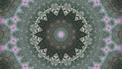 fondo circular abstracto de verde en 4k