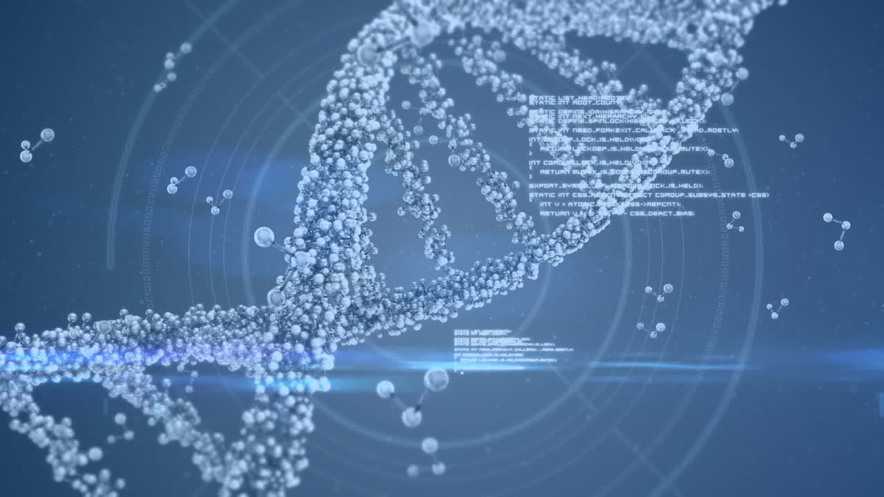DNA helix with codes