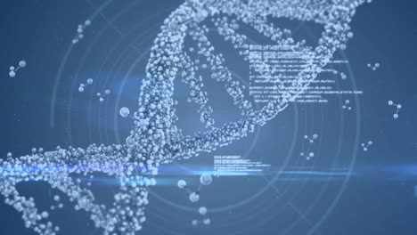 dna helix with codes