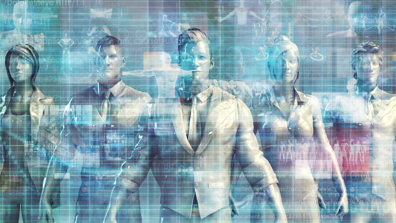 Motivated Team of Business Professionals Working Together