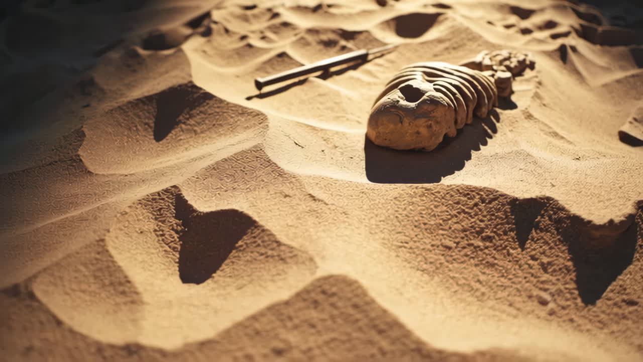 Fossil Skeleton Discovery in the Sand