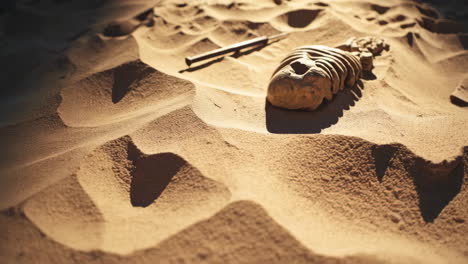 fossil skeleton discovery in the sand