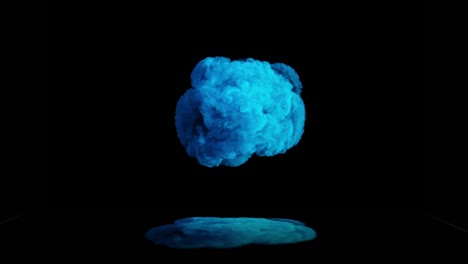 explosión de humo azul movimiento lento fondo abstracto