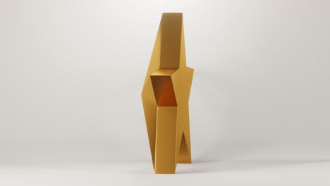 rendering video 3d stella d'oro con sfondo bianco 18