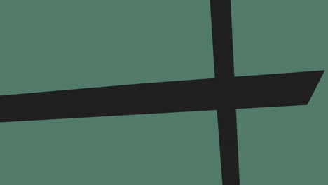 animación de múltiples iconos de concepto escolar contra rayas cruzadas en fondo verde con espacio de copia.