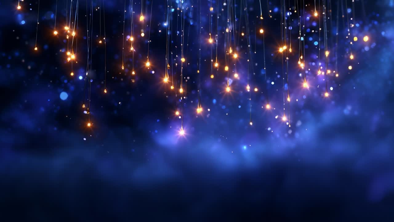 A stunning display of shimmering lights against a dark, celestial background, creating a magical ambiance filled with sparkles and wonder from a mystical dream-like universe