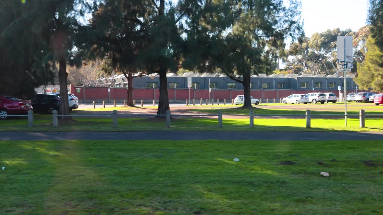 공원 과 도시 풍경 의 트램 전망