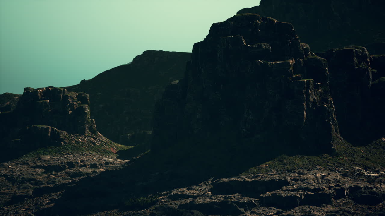 paisaje de montaña rocosa