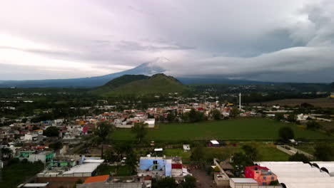 Take-of-at-invernaderos-near-Popocatepetl-volcano