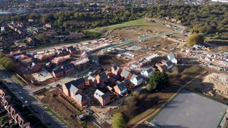 royal parade housing development canterbury full view 4k drone dolly forwards